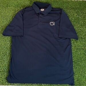 J. America Mens Penn State Nittany Lions Navy Blue Golf Polo Shirt Men’s Large